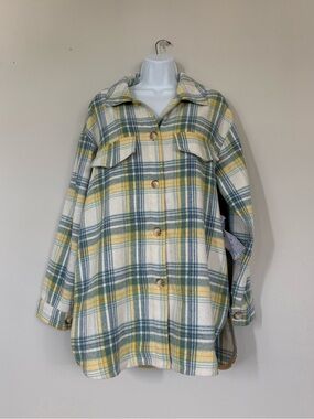 Sweet Rain Plaid Oversized Shacket Jacket NWT